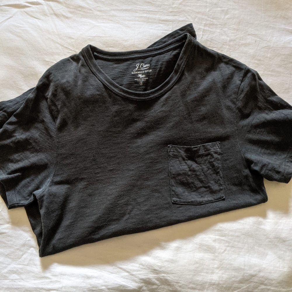 SM J Crew Black crew neck pocket tee
